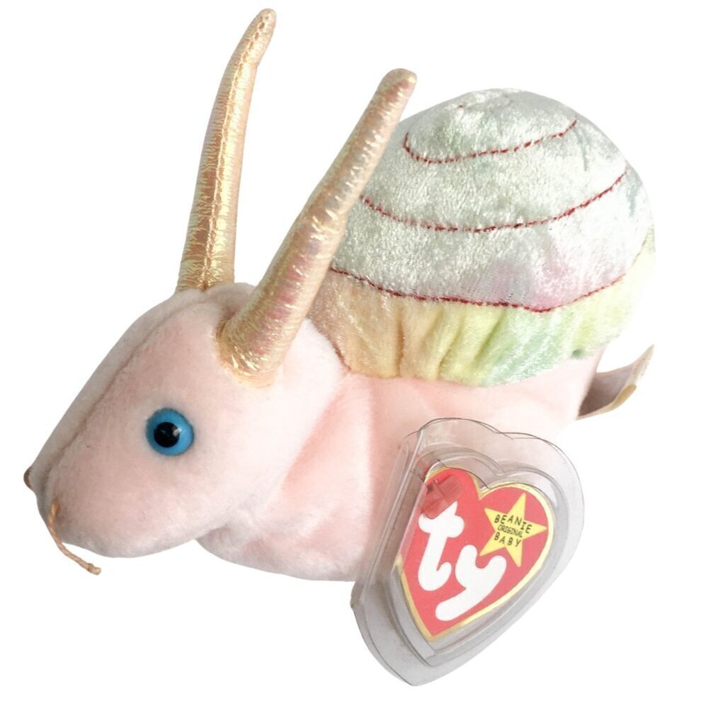 Vintage Beanie Baby Stuffed Toy Plush‎ Animal - Swirly Snail 1999